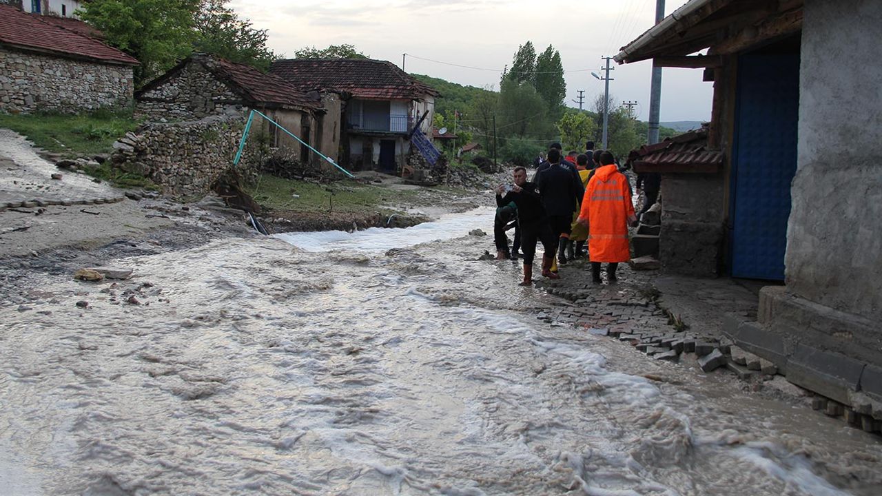 Sel felaketinde 3 ev yıkıldı, çok sayıda hayvan telef oldu