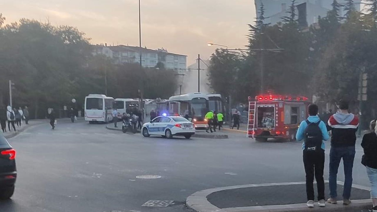 Eskişehir'de tramvayda çıkan yangın paniğe neden oldu
