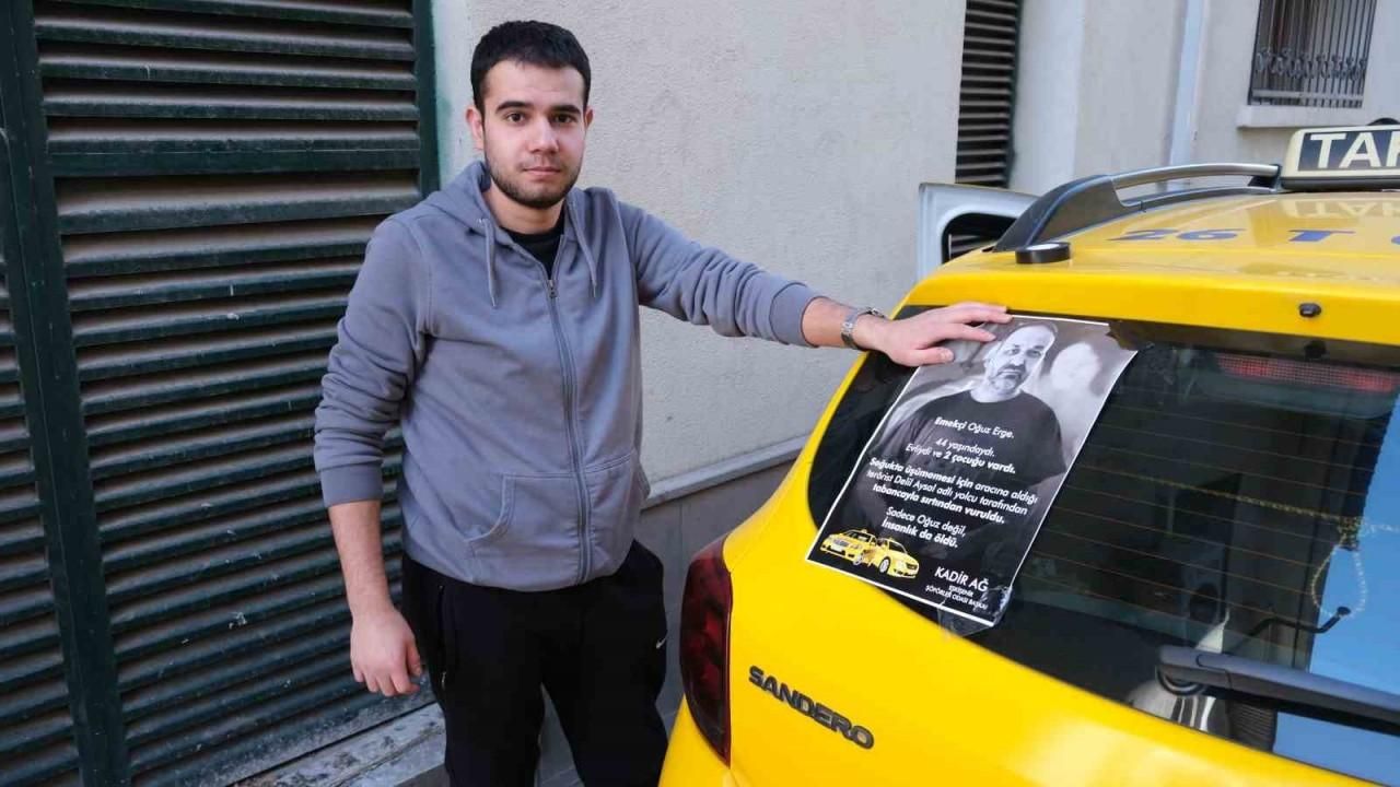 Eskişehir’de taksiciler katledilen meslektaşını unutmadı!
