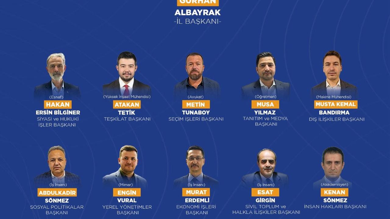 AK Parti Eskişehir İl Başkanlığında yönetim kadrosu belirlendi!
