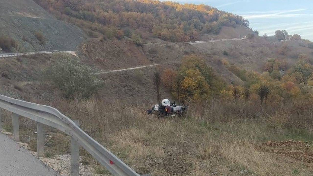 Eskişehir yolunda kaza, şarampole uçtu!