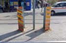 Eskişehir tramvay durağı ışıklarında izinsiz yazılar