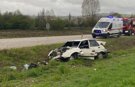 Bilecik'te tarlaya savrulan otomobilde sürücü yaralandı