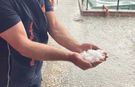 Afyon'da misket büyüklüğünde dolu yağdı!