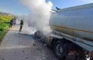 Eskişehir'de tanker seyir halindeyken alev aldı