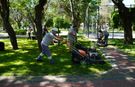 Eskişehir'de yağışların ardından parklarda yoğun mesai
