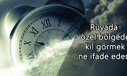 Rüyada özel bölgede kıl görmek ne ifade eder?