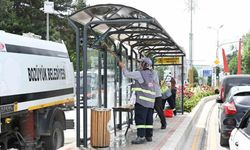 BOZTRAM istasyonlarında temizlik çalışmaları sürüyor