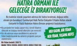 CHP Eskişehir Kadın Kolları fidan bağışlarını kabul ediyor