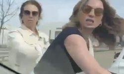 Trafikte kadınların kavgası dikkat çekti!