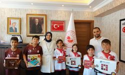 Bilecik'te derece yapan öğrencilerden Kaymakama ziyaret