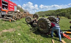 Traktör devrildi, sürücü altında kaldı!