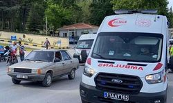 Duran araca çarpmamak için kaza yaptı!