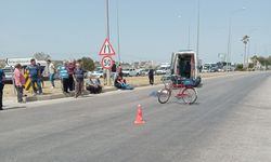 Bisikletiyle yolun karşına geçerken can verdi!