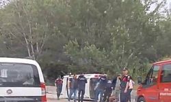 Bursa'da trafik kazası: Araç takla attı!