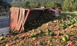 Tonlarca karpuz şarampole savruldu!