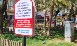 Eskişehir'deki çevre kirliliğine karşı uyarı tabelası!