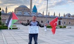 Gazze için yürüyen Eskişehirli baba, Babalar Günü’nde Konya’ya ulaştı