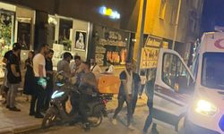 Motorlu bisiklet iş yerinin duvarına girdi!
