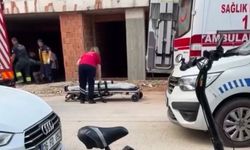 Eskişehir'de 2 metre yükseklikten düşüp hastanelik oldu