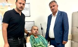 Eskişehir’de yaralanan orman işçisine memleketinden ziyaret