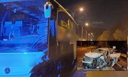Eskişehir'den hareket eden yolcu otobüsüyle çarpıştı!