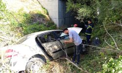 Eskişehir yolunda tekerleği fırladı, şarampole uçtu!