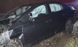 Bilecik'te kontrolden çıkan araç şarampole uçtu