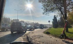 Eskişehir çevre yolunda trafik yoğunluğu!