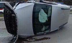 Eskişehir'de caddeyi savaş alanına çeviren kaza!