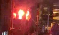 Apartman dairesi alev alev yandı!
