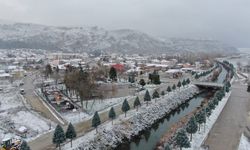 İnönü ilk karla bembeyaz oldu!