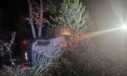 Bilecik'te araç şarampole uçtu!