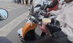 Eskişehir trafiğinde ilginç ikram!