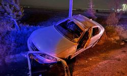 Eskişehir’de takla atan araç şarampole uçtu