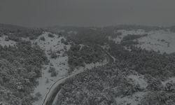 Eskişehir'e 18 kilometre uzaklıkta beyaz örtüyle kaplandı!