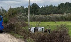Bilecik'te araç şarampole uçtu!