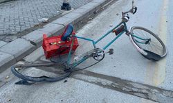Bisikletli 72 yaşındaki vatandaşa motosiklet çarptı!