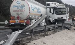 Eskişehir yolunda faciadan dönüldü: Tanker karşı şeride geçti!