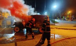 Bilecik'te seyir halindeyken alev aldı!