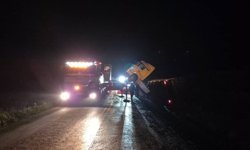 Bilecik yolunda kaza, trafiğe kapandı!