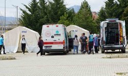 Afyon'da tatbikat için canlı canlı tabuta girdi