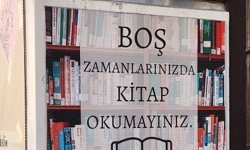 Eskişehir'de kitapçıdan dikkat çeken mesaj