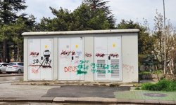 Eskişehir'de trafolardaki çizimler tepki çekiyor