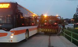Eskişehir'de otobüs seferlerini aksatan kaza!
