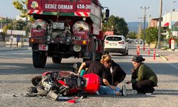 Gediz’de arazöz ile motosiklet çarpıştı