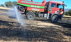 Kütahya’da anız yangını paniği! 5 dekarlık alan zarar gördü