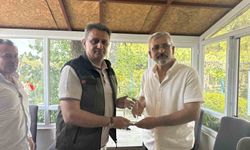 Kızılinler yangın timine teşekkür plaketi