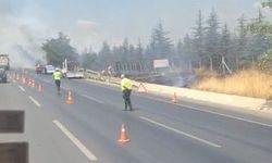 Eskişehir-Bursa yolunda yangın!