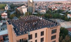 Eskişehir’de leyleklerin göç molası böyle görüntülendi